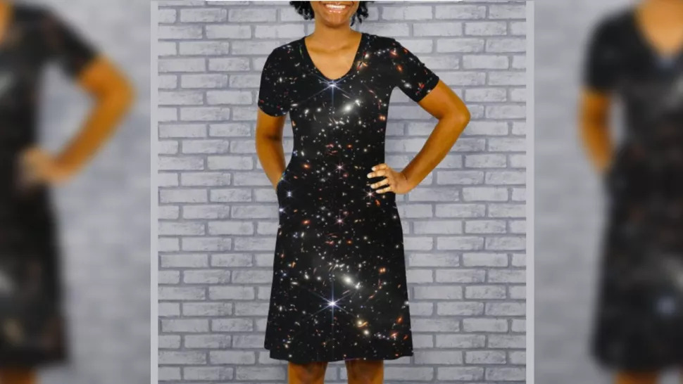 Webb's First Deep Field Katherine Dress is on sale for $79.99 (Image credit: Svaha USA)