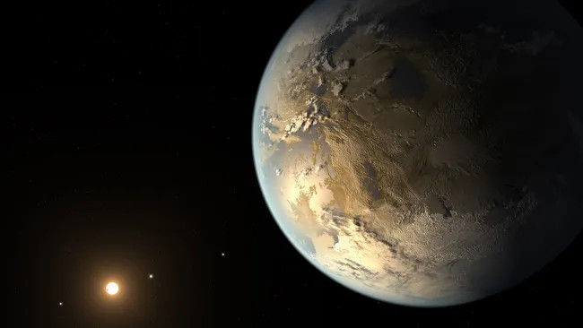An artist’s impression of the rocky, habitable-zone exoplanet Kepler-168b. (Image credit: NASA)