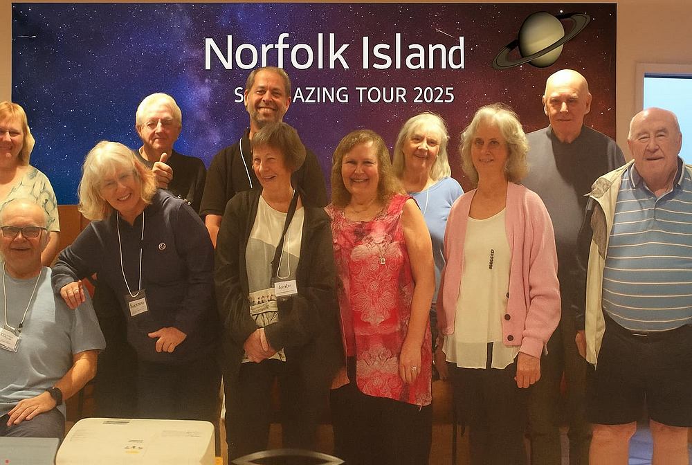 Our 'Smal Tour Group' of Stargazers on Norfolk island during our annual Stargazing Tour October/November 2025
